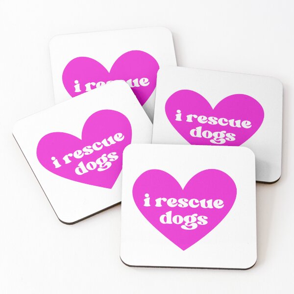 Item preview, I Heart Rescue Dogs - Advocate Typography for Four-Legged Heroes - Pink designed and sold by Biddakate.