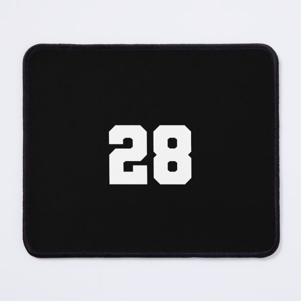 Item preview, 28, twenty-eight, white, soccer league designed and sold by Numbers-Art.