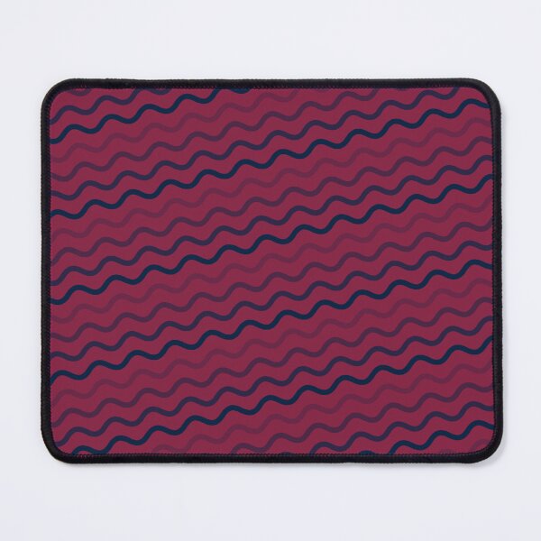 Item preview, Burgundy Wine & Blue Parallel Wave Lines Infinity Pattern designed and sold by Alchemy-A-La-G.