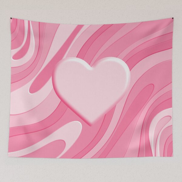 Item preview, Trippy Heart Pink Retro Pop Abstract Plastic Print Pattern designed and sold by kierkegaard.