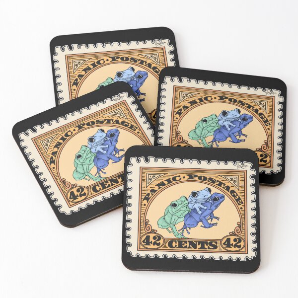 Item preview, Panic Postage: Frogs in Blue designed and sold by KrimszenZ.