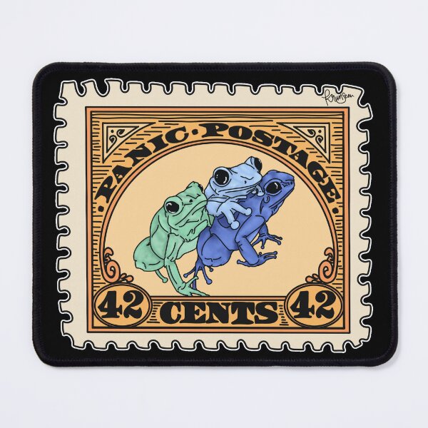 Item preview, Panic Postage: Frogs in Blue designed and sold by KrimszenZ.