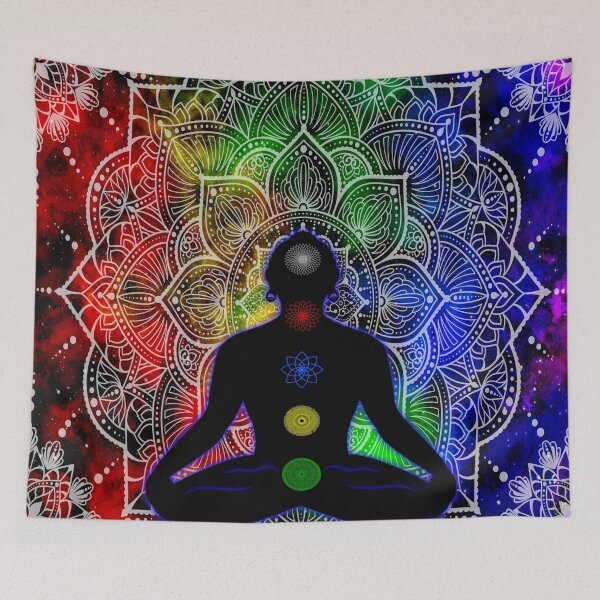 Item preview, Tibetan Chakras, nebula mandala, buddhist, lotus, abstract art designed and sold by MayGreenAbgrall.