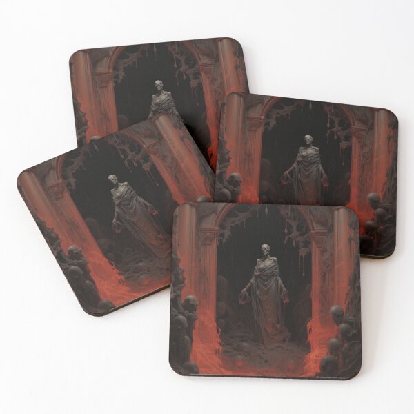 Item preview, Gothic Orange Omen: Draped Skeleton Statue, Hall of Death designed and sold by Rage-Ai.
