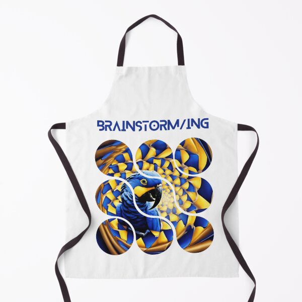 Item preview, Blue geometric  parrot macaw Brainstorming, abstract art piece,  designed and sold by Coolparrotgirl.