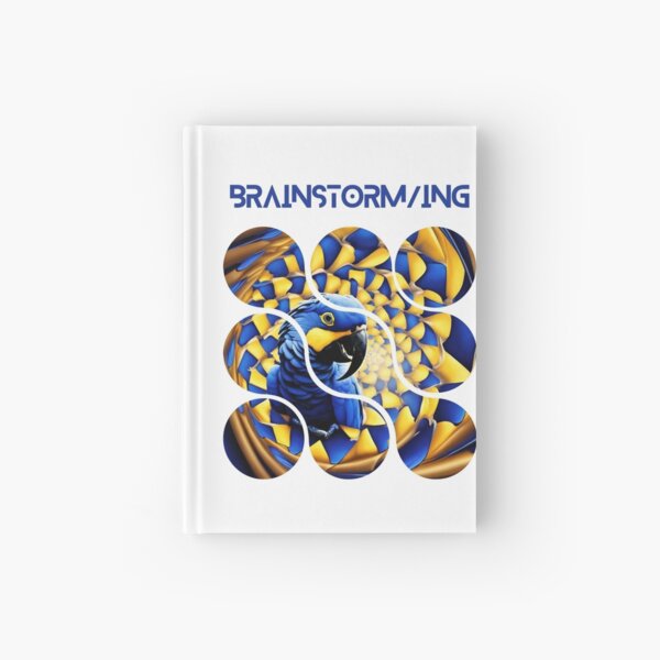 Item preview, Blue geometric  parrot macaw Brainstorming, abstract art piece,  designed and sold by Coolparrotgirl.