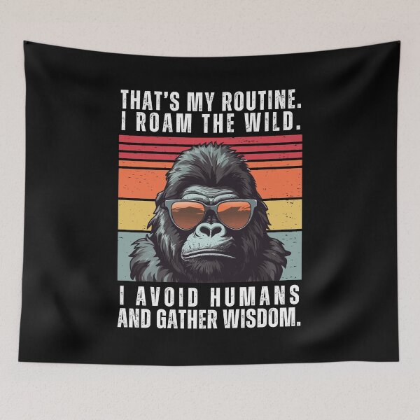 Item preview, Gorilla Retro Sunset | Gorilla Vintage Retro Sunset | Retro Sunset Gorilla designed and sold by AussieWonders.