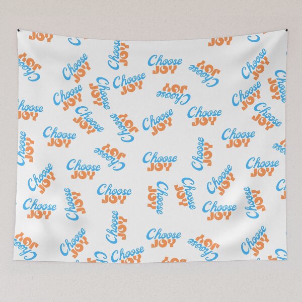Item preview, Choose Joy in colours of blue and orange designed and sold by BritishDelights.