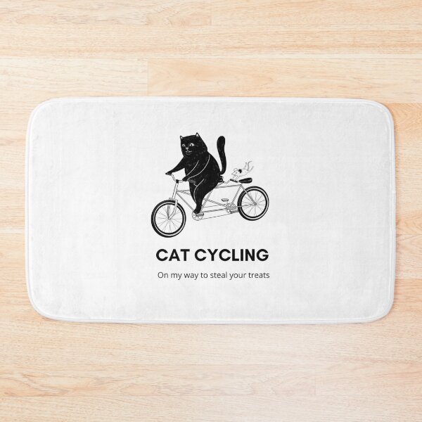 Item preview, Cat cycling: On my way to steal your treats | Cat Dreams Design designed and sold by RM-Journey.