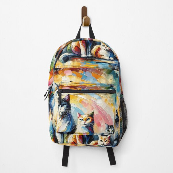 Item preview, Spectrum of Feline Elegance in a Vivid Artistic Ensemble designed and sold by ArtComixHaven.