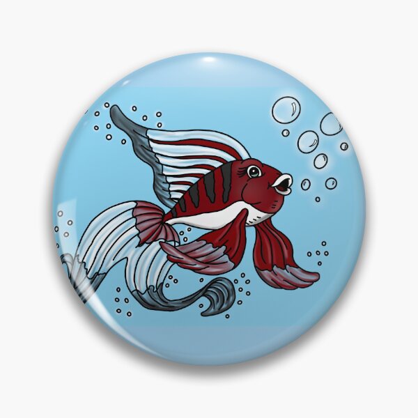 Item preview, Red Black and White Beta Fish designed and sold by Chelsea Sylvanus.