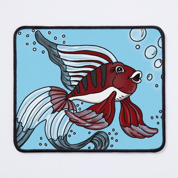 Item preview, Red Black and White Beta Fish designed and sold by Chelsea Sylvanus.