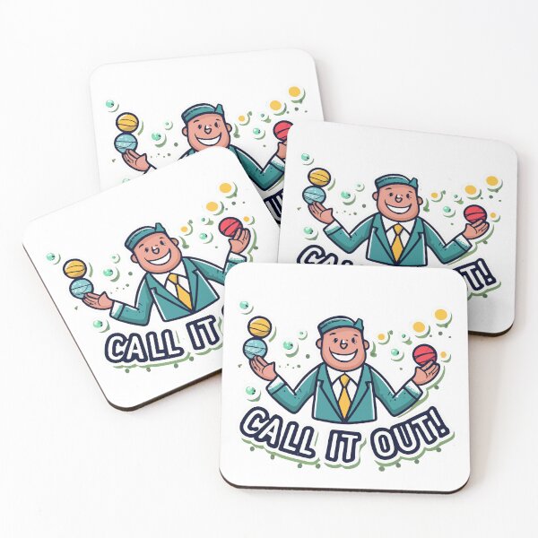 Item preview, Grinning Bingo Caller Cartoon with 'Call it out!' Quote designed and sold by NiftyWrx.