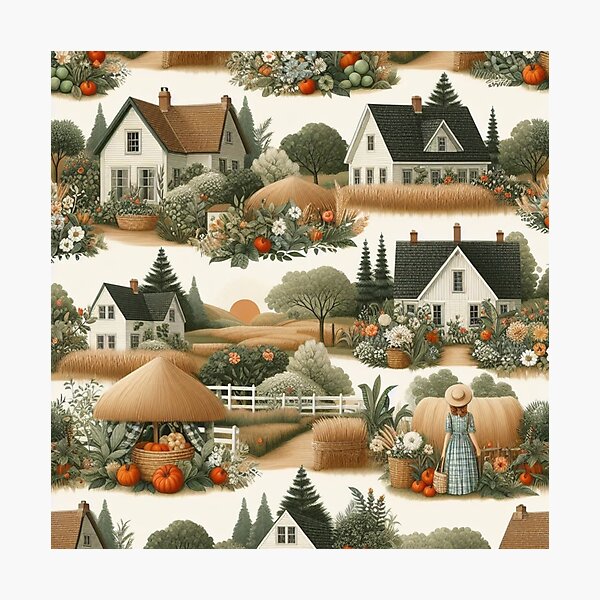 Item preview, Gabled Roofs and Rustic Charm designed and sold by Dominika Farkašová.