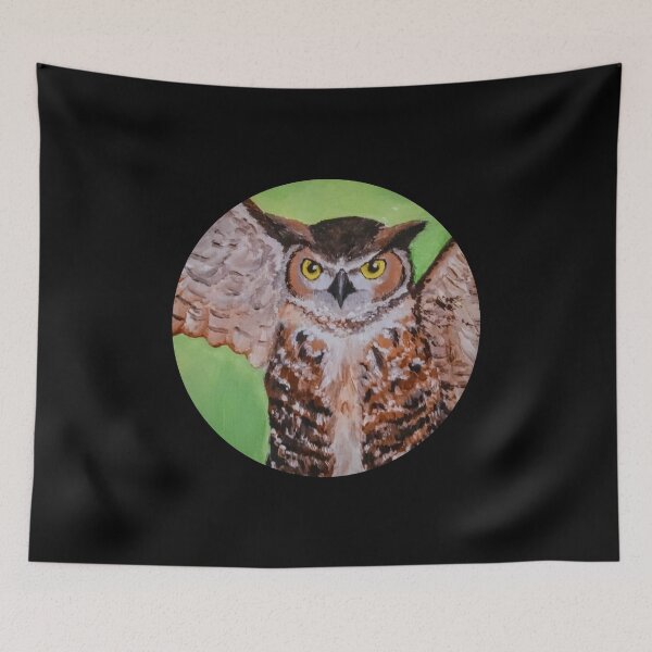Item preview, Little Great Horned Owl designed and sold by Chillpinktea.
