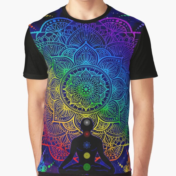 Aperçu de l'œuvre Chakras tibétains, mandala galaxie, bouddhiste, lotus, art abstrait créée et vendue par MayGreenAbgrall.