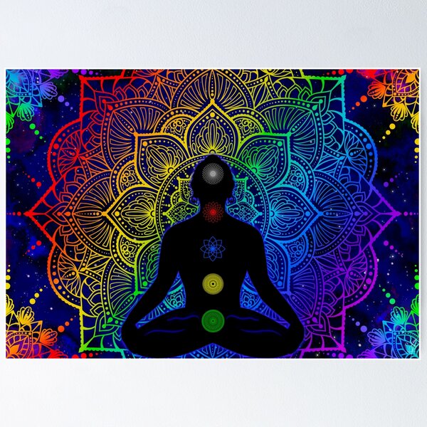 Item preview, Tibetan Chakras, galaxy mandala, buddhist, lotus, abstract art designed and sold by MayGreenAbgrall.