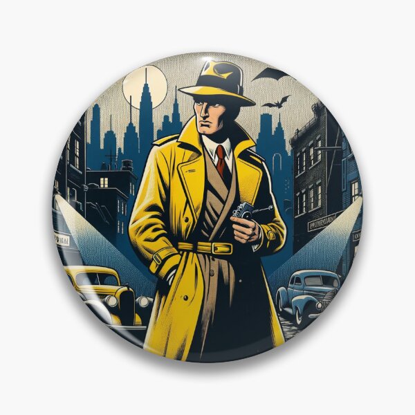 Item preview, Dick Tracy character inspired fan art designed and sold by ThenRadio.