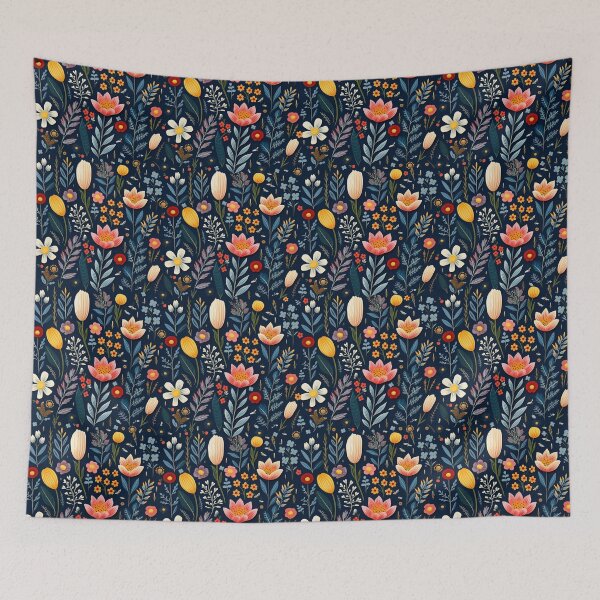 Artikelvorschau, Zartes und farbenfrohes Wildblumenmuster entworfen und verkauft von Neika Shimm Designs.