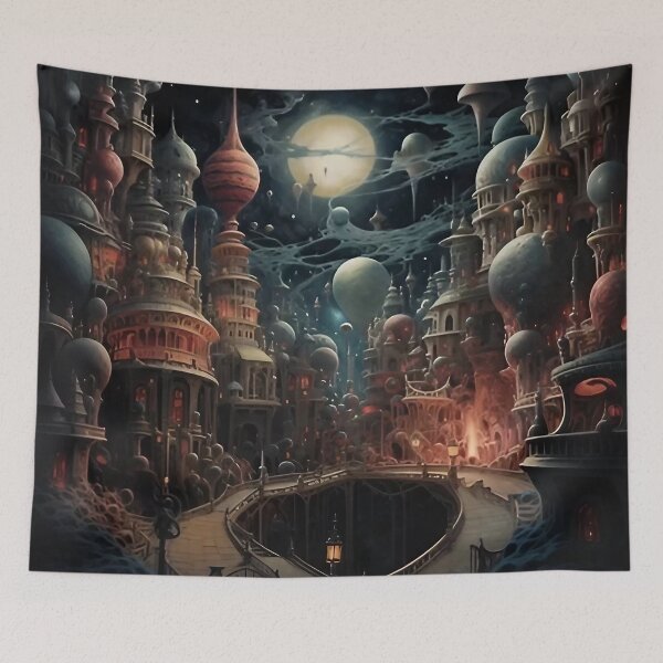 Item preview, Futuristic Landscape Art designed and sold by Obsidian Ink by Wilshire.