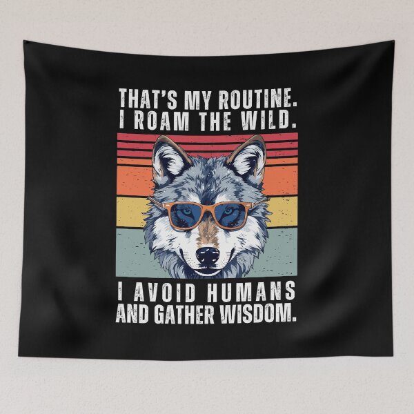 Item preview, Wolf Retro Sunset | Wolf Vintage Retro Sunset | Retro Sunset Wolf designed and sold by AussieWonders.