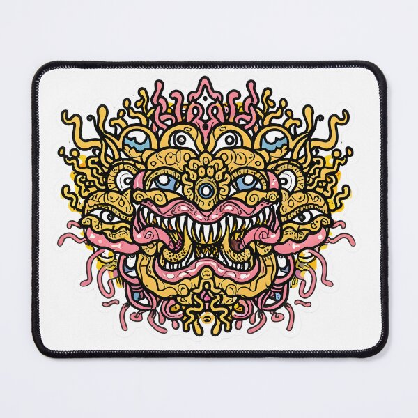 Item preview,  scribble monster face with multiple eyes and mouths overlapping each other designed and sold by ArtshirtGroup.