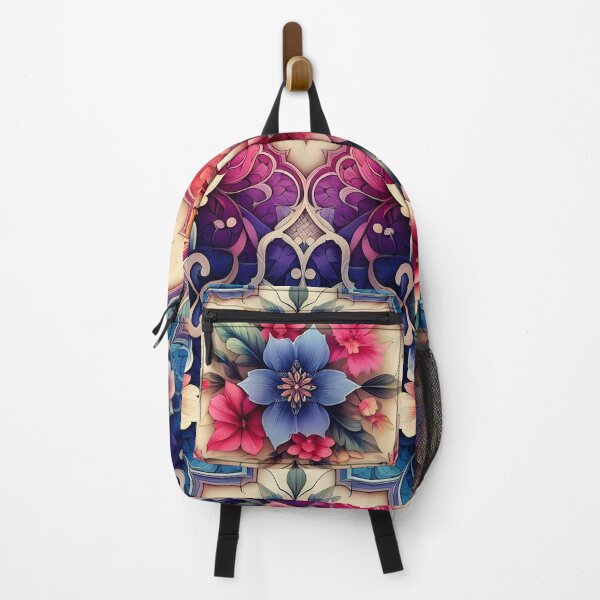 Item preview, Bright colourful pattern flowers maximalist designed and sold by Inkstorm-London.