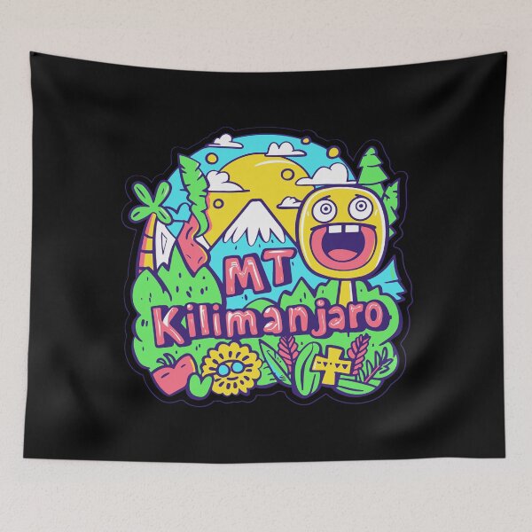 Item preview, MT Kilimanjaro Weird Adventure - Happy Trippy Mountain Africa Funny Travel designed and sold by TheRealmWithin.