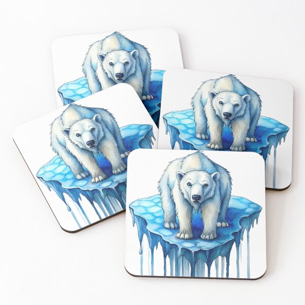 Item preview, Melting Glacier - Despondent Polar Bear Art designed and sold by iwcus.