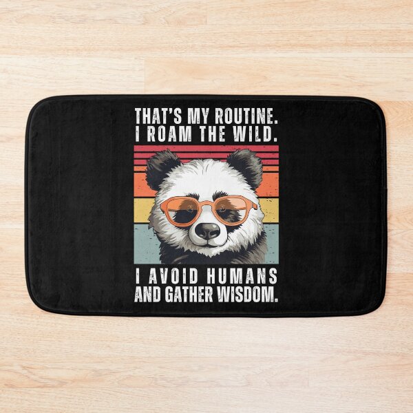 Aperçu de l'œuvre Panda Bear Rétro Coucher de soleil | Panda Bear Vintage Rétro Coucher de Soleil | Ours panda rétro au coucher du soleil créée et vendue par AussieWonders.