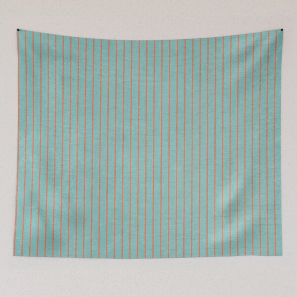 Item preview, Vintage Orange Vertical Stripe Pattern in Green designed and sold by Diana377.