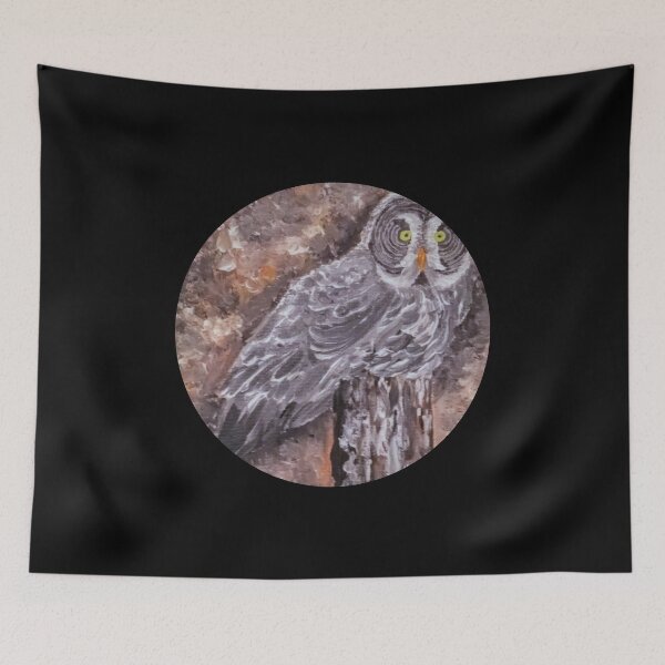 Item preview, Little Great Gray Owl designed and sold by Chillpinktea.