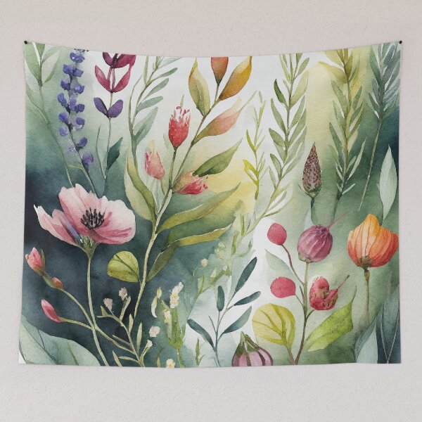 Item preview, Watercolor Wildflowers  designed and sold by HarmonyandSage.