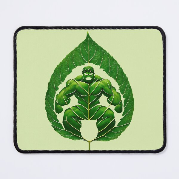 Item preview, Incredible Angry Green Hero Leaf designed and sold by pixiedustpaint.