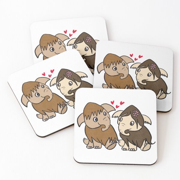 Item preview, mammoths in love designed and sold by izzybeggs.