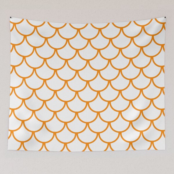 Item preview, Fish Scales Pattern: Orange & White designed and sold by Jared Davies.