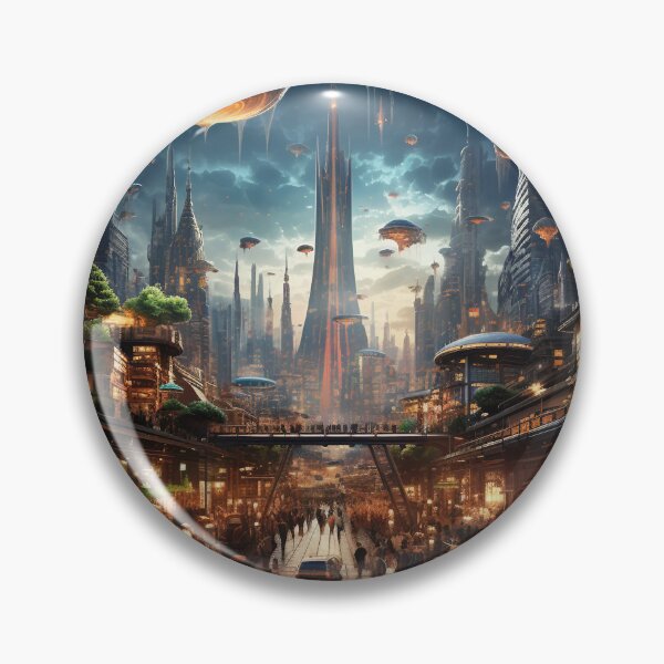 Item preview, Futuristic Landscape Art designed and sold by Obsidian Ink by Wilshire.