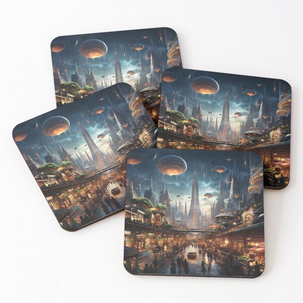 Item preview, Futuristic Landscape Art designed and sold by Obsidian Ink by Wilshire.