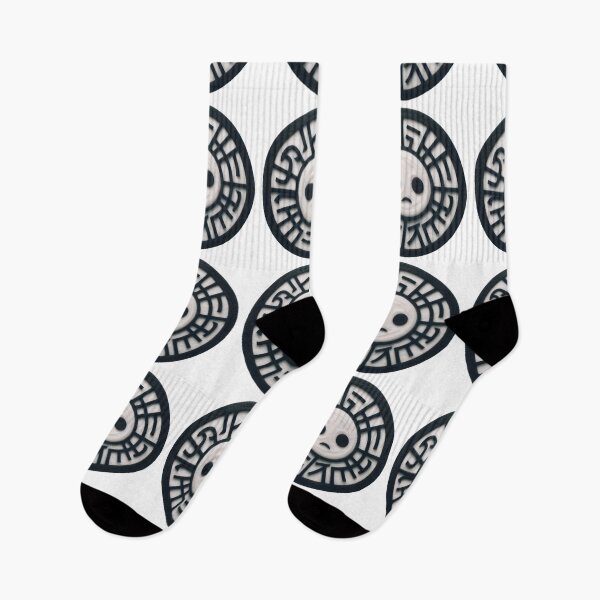 Item preview, Japanese Comic Character Face Felt Black White designed and sold by GALUMARKET.