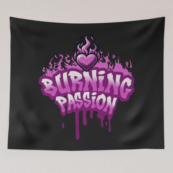 Item preview, Flaming Heart "Burning Passion" Urban Style designed and sold by Sir Meow Meow.