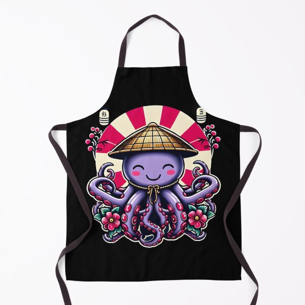 Item preview, kawaii Enchanted Octopus Samurai: A Fusion of Nature and Tradition designed and sold by Designowner.