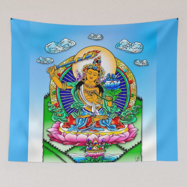 Item preview, Manjushri, bodhisattva buddhist, lotus, art designed and sold by MayGreenAbgrall.