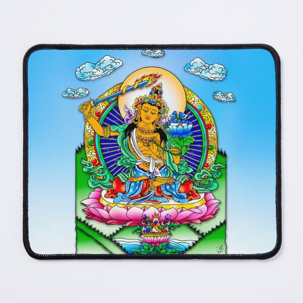 Item preview, Manjushri, bodhisattva buddhist, lotus, art designed and sold by MayGreenAbgrall.