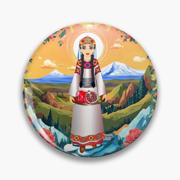 Item preview, Armenian Pomegranate Lady designed and sold by doniainart.