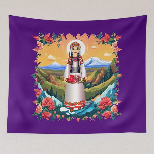 Item preview, Armenian Pomegranate Lady designed and sold by doniainart.