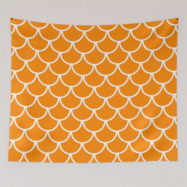 Item preview, Fish Scales Pattern: Orange & White designed and sold by Jared Davies.