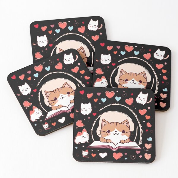 Item preview, Cat Romances Reading Hearts Cat With Heart Love Cat With Book Cute Cat Reading Book Funny Gifts For Cat Lovers Funny Gifts For Book Lovers Funny Gifts For Romances and Cat Lovers  designed and sold by MatthewViews.