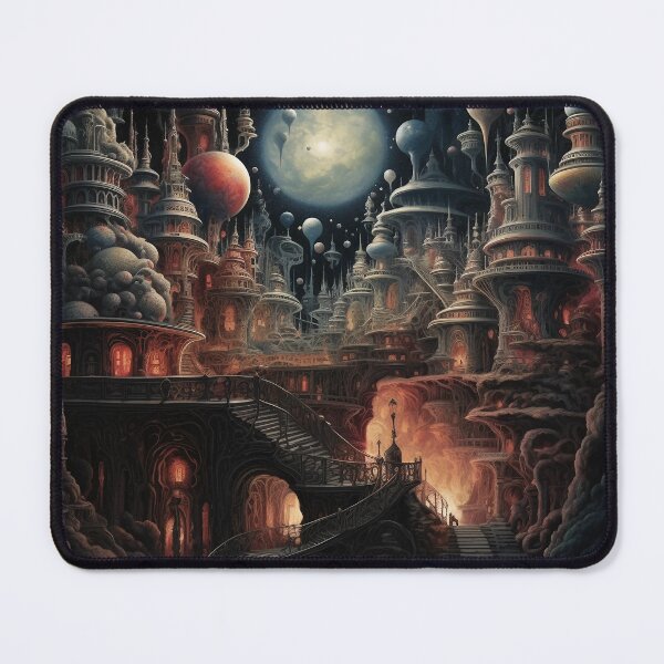 Item preview, Futuristic Landscape Art designed and sold by Obsidian Ink by Wilshire.