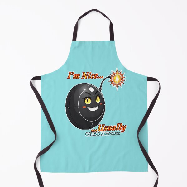 Item preview, I'm Nice Usually C-PTSD Awareness Cartoon Bomb designed and sold by Rogue Wizard.