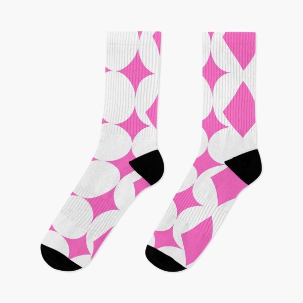 Item preview,  Circle Diamond Striking Symmetry: Geometric Pink & White Pattern designed and sold by LLdreams.